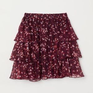 H&M ruffled mini skirt